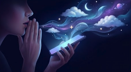 Dream flowing from a phone